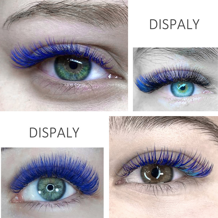 Colored Eyelash Extensions Mix Color Easy Fan Lashes Private Label LM